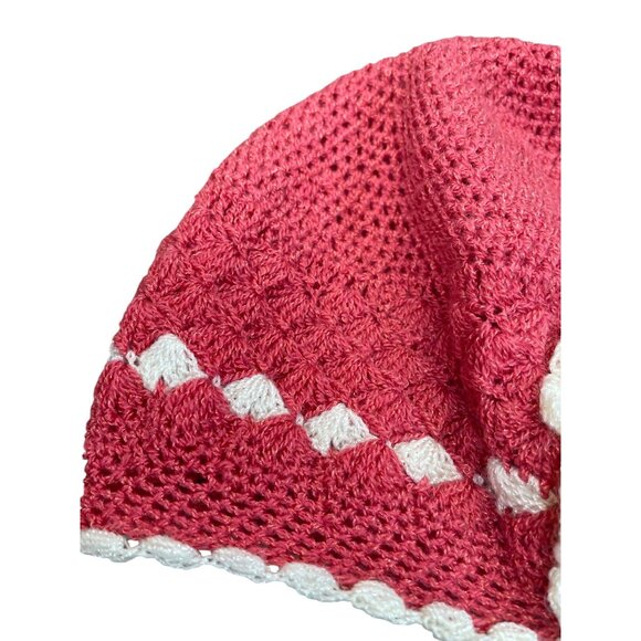 Handmade Floral Detailed Coral Beige Crochet Womens Beanie Hat Cap SKU 9575 - Picture 2 of 11